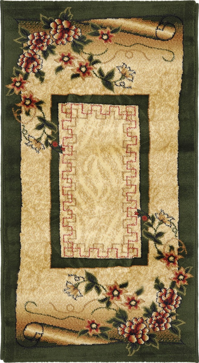 Ковер Kamalak Tekstil, прямоугольный, 60 x 110 см. УК-005828907 4 Ковер Kamalak Tekstil, прямоугольный, 60 x 110 см. УК-005828907 4Ковер Kamalak Tekstil изготовлен из прочного синтетического материала heat-set, улучшенного варианта полипропилена (эта нить получается в результате его дополнительной обработки). Полипропилен износостоек, нетоксичен, не впитывает влагу, не провоцирует аллергию. Структура волокна в полипропиленовых коврах гладкая, поэтому грязь не будет въедаться и скапливаться на ворсе. Практичный и износоустойчивый ворс не истирается и не накапливает статическое электричество. Ковер обладает хорошими показателями теплостойкости и шумоизоляции. Оригинальный рисунок позволит гармонично оформить интерьер комнаты, гостиной или прихожей. За счет невысокого ворса ковер легко чистить. При надлежащем уходе синтетический ковер прослужит долго, не утратив ни яркости узора, ни блеска ворса, ни упругости. Самый простой способ избавить изделие от грязи - пропылесосить его с обеих сторон (лицевой и изнаночной). Влажная уборка с применением шампуней и моющих средств не противопоказана. Хранить рекомендуется в свернутом рулоном виде.