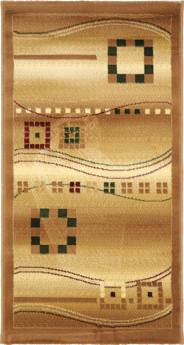 Ковер Kamalak Tekstil, прямоугольный, 60 x 110 см. УК-008228907 4 Ковер Kamalak Tekstil, прямоугольный, 60 x 110 см. УК-008228907 4Ковер Kamalak Tekstil изготовлен из прочного синтетического материала heat-set, улучшенного варианта полипропилена (эта нить получается в результате его дополнительной обработки). Полипропилен износостоек, нетоксичен, не впитывает влагу, не провоцирует аллергию. Структура волокна в полипропиленовых коврах гладкая, поэтому грязь не будет въедаться и скапливаться на ворсе. Практичный и износоустойчивый ворс не истирается и не накапливает статическое электричество. Ковер обладает хорошими показателями теплостойкости и шумоизоляции. Оригинальный рисунок позволит гармонично оформить интерьер комнаты, гостиной или прихожей. За счет невысокого ворса ковер легко чистить. При надлежащем уходе синтетический ковер прослужит долго, не утратив ни яркости узора, ни блеска ворса, ни упругости. Самый простой способ избавить изделие от грязи - пропылесосить его с обеих сторон (лицевой и изнаночной). Влажная уборка с применением шампуней и моющих средств не противопоказана. Хранить рекомендуется в свернутом рулоном виде.