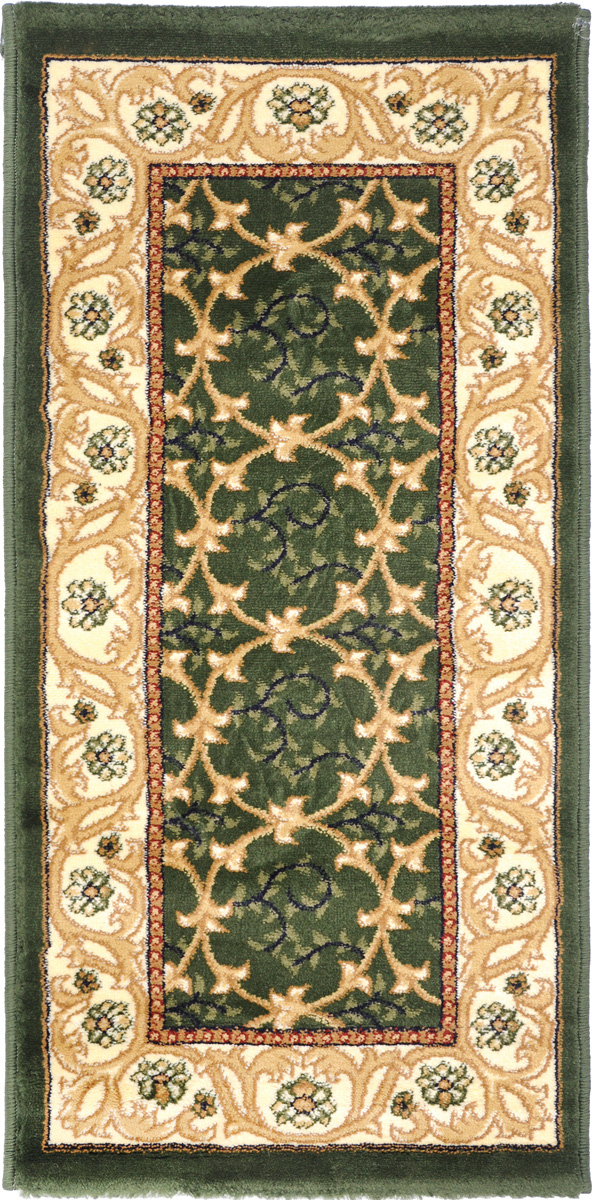Ковер Kamalak Tekstil, прямоугольный, 50 x 100 см. УК-0480U110DF Ковер Kamalak Tekstil, прямоугольный, 50 x 100 см. УК-0480U110DFКовер Kamalak Tekstil изготовлен из прочного синтетического материала heat-set, улучшенного варианта полипропилена (эта нить получается в результате его дополнительной обработки). Полипропилен износостоек, нетоксичен, не впитывает влагу, не провоцирует аллергию. Структура волокна в полипропиленовых коврах гладкая, поэтому грязь не будет въедаться и скапливаться на ворсе. Практичный и износоустойчивый ворс не истирается и не накапливает статическое электричество. Ковер обладает хорошими показателями теплостойкости и шумоизоляции. Оригинальный рисунок позволит гармонично оформить интерьер комнаты, гостиной или прихожей. За счет невысокого ворса ковер легко чистить. При надлежащем уходе синтетический ковер прослужит долго, не утратив ни яркости узора, ни блеска ворса, ни упругости. Самый простой способ избавить изделие от грязи - пропылесосить его с обеих сторон (лицевой и изнаночной). Влажная уборка с применением шампуней и моющих средств не противопоказана. Хранить рекомендуется в свернутом рулоном виде.