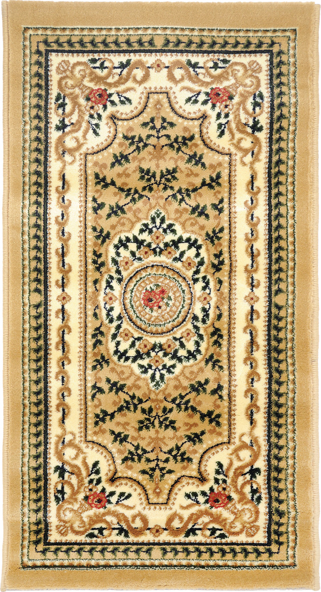Ковер Kamalak Tekstil, прямоугольный, 60 x 110 см. УК-0398THN132N Ковер Kamalak Tekstil, прямоугольный, 60 x 110 см. УК-0398THN132NКовер Kamalak Tekstil изготовлен из прочного синтетического материала heat-set, улучшенного варианта полипропилена (эта нить получается в результате его дополнительной обработки). Полипропилен износостоек, нетоксичен, не впитывает влагу, не провоцирует аллергию. Структура волокна в полипропиленовых коврах гладкая, поэтому грязь не будет въедаться и скапливаться на ворсе. Практичный и износоустойчивый ворс не истирается и не накапливает статическое электричество. Ковер обладает хорошими показателями теплостойкости и шумоизоляции. Оригинальный рисунок позволит гармонично оформить интерьер комнаты, гостиной или прихожей. За счет невысокого ворса ковер легко чистить. При надлежащем уходе синтетический ковер прослужит долго, не утратив ни яркости узора, ни блеска ворса, ни упругости. Самый простой способ избавить изделие от грязи - пропылесосить его с обеих сторон (лицевой и изнаночной). Влажная уборка с применением шампуней и моющих средств не противопоказана. Хранить рекомендуется в свернутом рулоном виде.