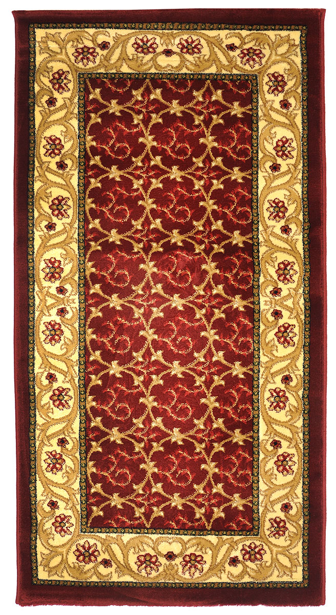 Ковер Kamalak Tekstil, прямоугольный, 80 x 150 см. УК-022254 009303 Ковер Kamalak Tekstil, прямоугольный, 80 x 150 см. УК-022254 009303Ковер Kamalak Tekstil изготовлен из прочного синтетического материала heat-set, улучшенного варианта полипропилена (эта нить получается в результате его дополнительной обработки). Полипропилен износостоек, нетоксичен, не впитывает влагу, не провоцирует аллергию. Структура волокна в полипропиленовых коврах гладкая, поэтому грязь не будет въедаться и скапливаться на ворсе. Практичный и износоустойчивый ворс не истирается и не накапливает статическое электричество. Ковер обладает хорошими показателями теплостойкости и шумоизоляции. Оригинальный рисунок позволит гармонично оформить интерьер комнаты, гостиной или прихожей. За счет невысокого ворса ковер легко чистить. При надлежащем уходе синтетический ковер прослужит долго, не утратив ни яркости узора, ни блеска ворса, ни упругости. Самый простой способ избавить изделие от грязи - пропылесосить его с обеих сторон (лицевой и изнаночной). Влажная уборка с применением шампуней и моющих средств не противопоказана. Хранить рекомендуется в свернутом рулоном виде.