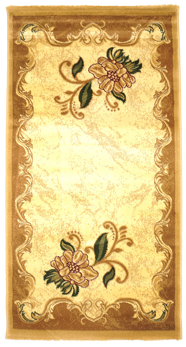 Ковер Kamalak Tekstil, прямоугольный, 80 x 150 см. УК-0069THN132N Ковер Kamalak Tekstil, прямоугольный, 80 x 150 см. УК-0069THN132NКовер Kamalak Tekstil изготовлен из прочного синтетического материала heat-set, улучшенного варианта полипропилена (эта нить получается в результате его дополнительной обработки). Полипропилен износостоек, нетоксичен, не впитывает влагу, не провоцирует аллергию. Структура волокна в полипропиленовых коврах гладкая, поэтому грязь не будет въедаться и скапливаться на ворсе. Практичный и износоустойчивый ворс не истирается и не накапливает статическое электричество. Ковер обладает хорошими показателями теплостойкости и шумоизоляции. Оригинальный рисунок позволит гармонично оформить интерьер комнаты, гостиной или прихожей. За счет невысокого ворса ковер легко чистить. При надлежащем уходе синтетический ковер прослужит долго, не утратив ни яркости узора, ни блеска ворса, ни упругости. Самый простой способ избавить изделие от грязи - пропылесосить его с обеих сторон (лицевой и изнаночной). Влажная уборка с применением шампуней и моющих средств не противопоказана. Хранить рекомендуется в свернутом рулоном виде.