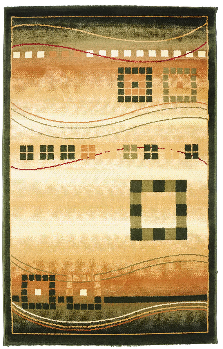 Ковер Kamalak Tekstil, прямоугольный, 100 x 150 см. УК-0077THN132N Ковер Kamalak Tekstil, прямоугольный, 100 x 150 см. УК-0077THN132NКовер Kamalak Tekstil изготовлен из прочного синтетического материала heat-set, улучшенного варианта полипропилена (эта нить получается в результате его дополнительной обработки). Полипропилен износостоек, нетоксичен, не впитывает влагу, не провоцирует аллергию. Структура волокна в полипропиленовых коврах гладкая, поэтому грязь не будет въедаться и скапливаться на ворсе. Практичный и износоустойчивый ворс не истирается и не накапливает статическое электричество. Ковер обладает хорошими показателями теплостойкости и шумоизоляции. Оригинальный рисунок позволит гармонично оформить интерьер комнаты, гостиной или прихожей. За счет невысокого ворса ковер легко чистить. При надлежащем уходе синтетический ковер прослужит долго, не утратив ни яркости узора, ни блеска ворса, ни упругости. Самый простой способ избавить изделие от грязи - пропылесосить его с обеих сторон (лицевой и изнаночной). Влажная уборка с применением шампуней и моющих средств не противопоказана. Хранить рекомендуется в свернутом рулоном виде.