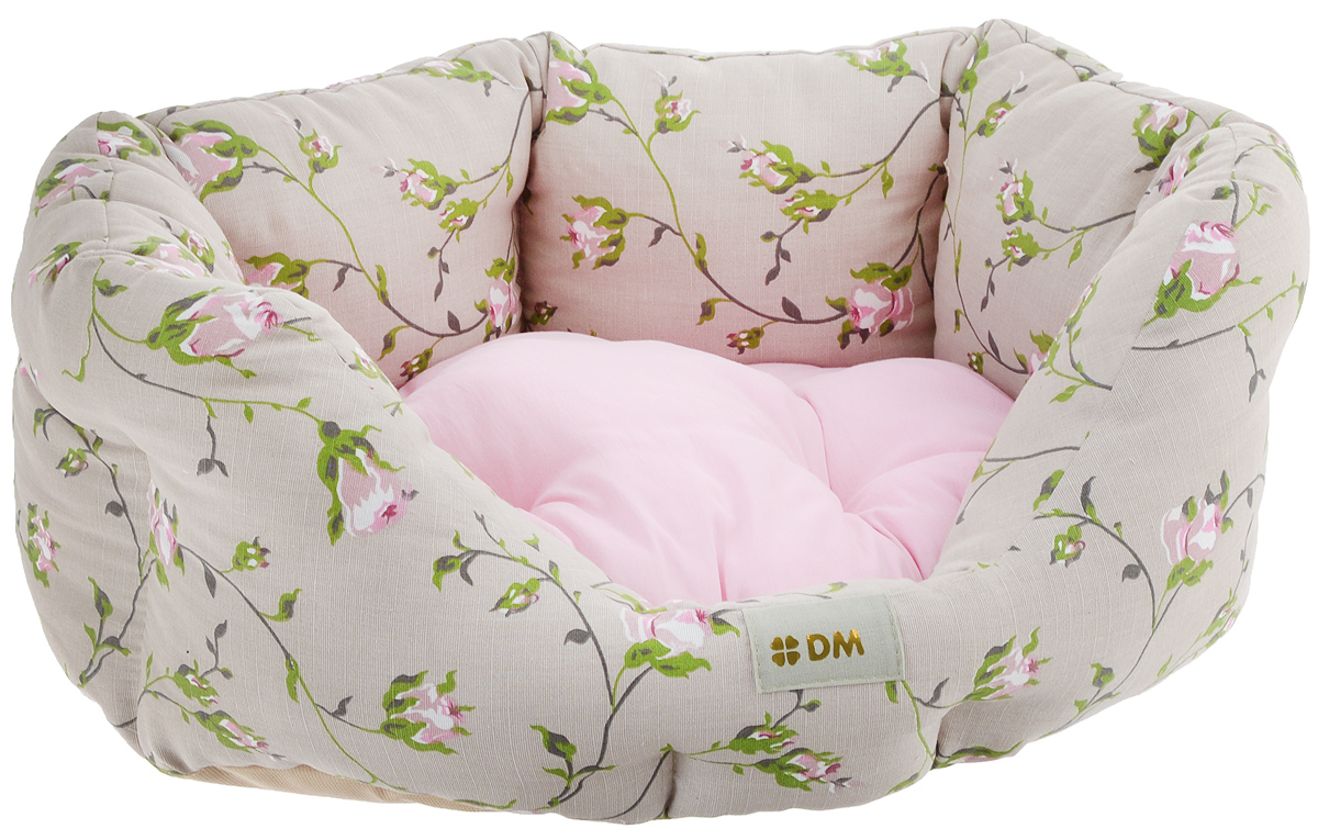 Лежак для животных Dogmoda Нежность, цвет: бежевый, розовый, 50 х 45 х 20 см0120710 Лежак для животных Dogmoda Нежность, цвет: бежевый, розовый, 50 х 45 х 20 см0120710Лежак для животных Dogmoda Нежность отлично подойдет для собак мелких пород и кошек. Изделие выполнено из прочного материала, в составе которого полулен и хлопок. Наполнитель - мягкий и упругий холлофайбер. Лежак имеет высокие борта, что обеспечивает уют вашему питомцу. Стежка бортов гарантирует прочность и не позволит изделию потерять форму. Лежак снабжен съемной мягкой подушкой. Красочный цветочный принт сделает лежак отличным дополнением интерьера. Лежак очень удобный и уютный. Как только ваш любимец увидит его, он сразу же захочет забраться на него.