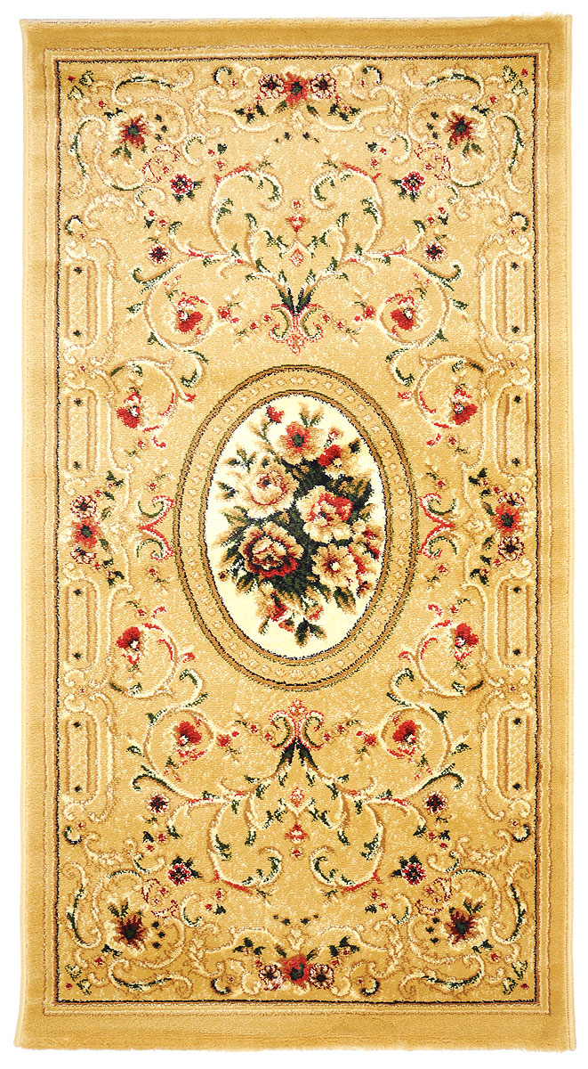 Ковер Kamalak Tekstil, прямоугольный, 80 x 150 см. УК-025625051 7_желтый Ковер Kamalak Tekstil, прямоугольный, 80 x 150 см. УК-025625051 7_желтыйКовер Kamalak Tekstil изготовлен из прочного синтетического материала heat-set, улучшенного варианта полипропилена (эта нить получается в результате его дополнительной обработки). Полипропилен износостоек, нетоксичен, не впитывает влагу, не провоцирует аллергию. Структура волокна в полипропиленовых коврах гладкая, поэтому грязь не будет въедаться и скапливаться на ворсе. Практичный и износоустойчивый ворс не истирается и не накапливает статическое электричество. Ковер обладает хорошими показателями теплостойкости и шумоизоляции. Оригинальный рисунок позволит гармонично оформить интерьер комнаты, гостиной или прихожей. За счет невысокого ворса ковер легко чистить. При надлежащем уходе синтетический ковер прослужит долго, не утратив ни яркости узора, ни блеска ворса, ни упругости. Самый простой способ избавить изделие от грязи - пропылесосить его с обеих сторон (лицевой и изнаночной). Влажная уборка с применением шампуней и моющих средств не противопоказана. Хранить рекомендуется в свернутом рулоном виде.