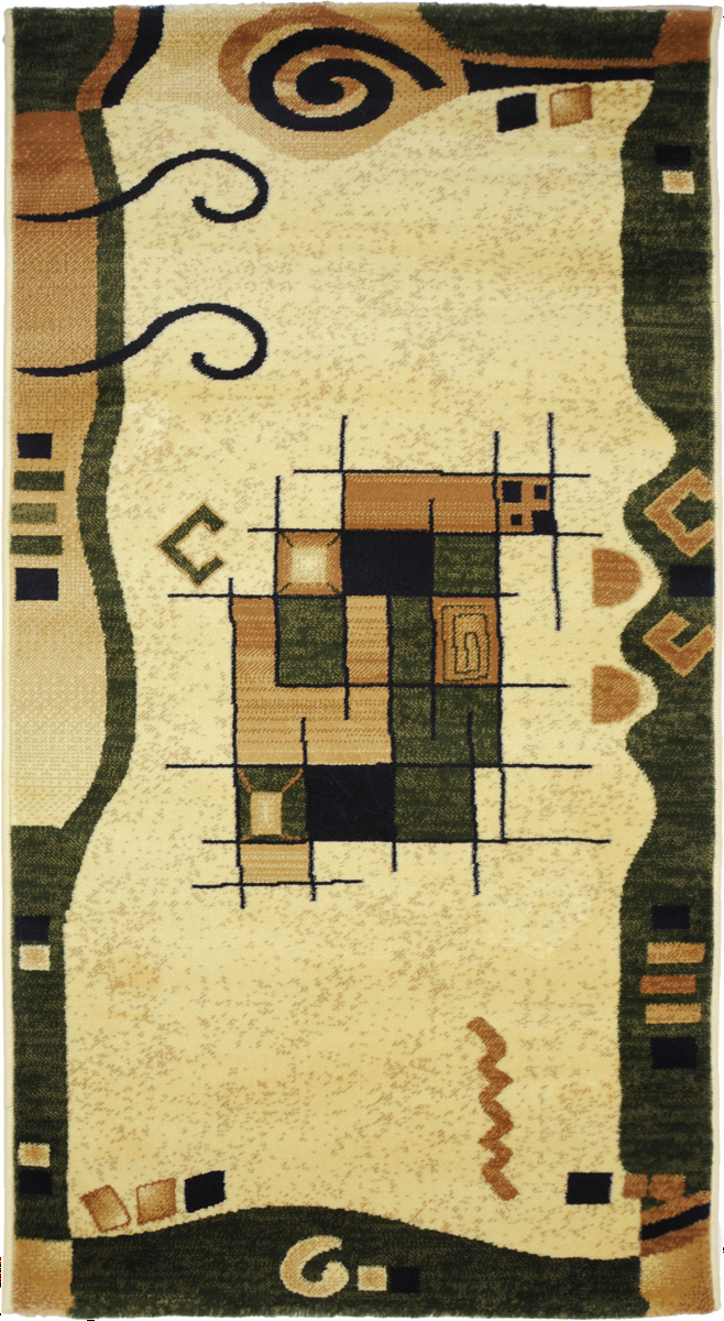 Ковер Kamalak Tekstil, прямоугольный, 80 x 150 см. УК-0340THN132N Ковер Kamalak Tekstil, прямоугольный, 80 x 150 см. УК-0340THN132NКовер Kamalak Tekstil изготовлен из прочного синтетического материала heat-set, улучшенного варианта полипропилена (эта нить получается в результате его дополнительной обработки). Полипропилен износостоек, нетоксичен, не впитывает влагу, не провоцирует аллергию. Структура волокна в полипропиленовых коврах гладкая, поэтому грязь не будет въедаться и скапливаться на ворсе. Практичный и износоустойчивый ворс не истирается и не накапливает статическое электричество. Ковер обладает хорошими показателями теплостойкости и шумоизоляции. Оригинальный рисунок позволит гармонично оформить интерьер комнаты, гостиной или прихожей. За счет невысокого ворса ковер легко чистить. При надлежащем уходе синтетический ковер прослужит долго, не утратив ни яркости узора, ни блеска ворса, ни упругости. Самый простой способ избавить изделие от грязи - пропылесосить его с обеих сторон (лицевой и изнаночной). Влажная уборка с применением шампуней и моющих средств не противопоказана. Хранить рекомендуется в свернутом рулоном виде.