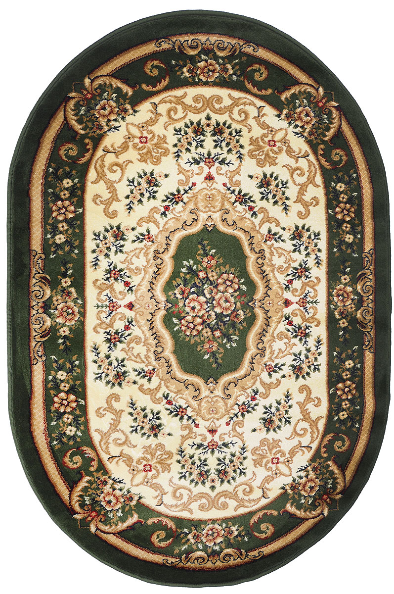 Ковер Kamalak Tekstil, овальный, 100 x 150 см. УК-0108ES-412 Ковер Kamalak Tekstil, овальный, 100 x 150 см. УК-0108ES-412Ковер Kamalak Tekstil изготовлен из прочного синтетического материала heat-set, улучшенного варианта полипропилена (эта нить получается в результате его дополнительной обработки). Полипропилен износостоек, нетоксичен, не впитывает влагу, не провоцирует аллергию. Структура волокна в полипропиленовых коврах гладкая, поэтому грязь не будет въедаться и скапливаться на ворсе. Практичный и износоустойчивый ворс не истирается и не накапливает статическое электричество. Ковер обладает хорошими показателями теплостойкости и шумоизоляции. Оригинальный рисунок позволит гармонично оформить интерьер комнаты, гостиной или прихожей. За счет невысокого ворса ковер легко чистить. При надлежащем уходе синтетический ковер прослужит долго, не утратив ни яркости узора, ни блеска ворса, ни упругости. Самый простой способ избавить изделие от грязи - пропылесосить его с обеих сторон (лицевой и изнаночной). Влажная уборка с применением шампуней и моющих средств не противопоказана. Хранить рекомендуется в свернутом рулоном виде.