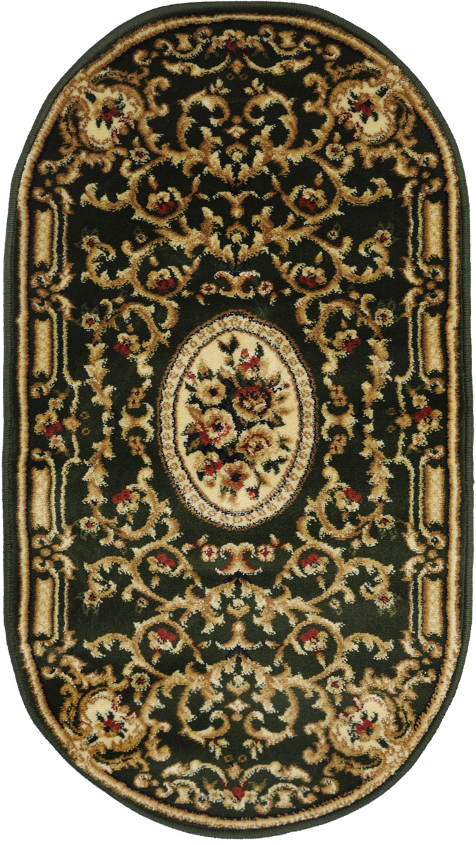 Ковер Kamalak Tekstil, овальный, 60 x 110 см. УК-0271ES-412 Ковер Kamalak Tekstil, овальный, 60 x 110 см. УК-0271ES-412Ковер Kamalak Tekstil изготовлен из прочного синтетического материала heat-set, улучшенного варианта полипропилена (эта нить получается в результате его дополнительной обработки). Полипропилен износостоек, нетоксичен, не впитывает влагу, не провоцирует аллергию. Структура волокна в полипропиленовых коврах гладкая, поэтому грязь не будет въедаться и скапливаться на ворсе. Практичный и износоустойчивый ворс не истирается и не накапливает статическое электричество. Ковер обладает хорошими показателями теплостойкости и шумоизоляции. Оригинальный рисунок позволит гармонично оформить интерьер комнаты, гостиной или прихожей. За счет невысокого ворса ковер легко чистить. При надлежащем уходе синтетический ковер прослужит долго, не утратив ни яркости узора, ни блеска ворса, ни упругости. Самый простой способ избавить изделие от грязи - пропылесосить его с обеих сторон (лицевой и изнаночной). Влажная уборка с применением шампуней и моющих средств не противопоказана. Хранить рекомендуется в свернутом рулоном виде.