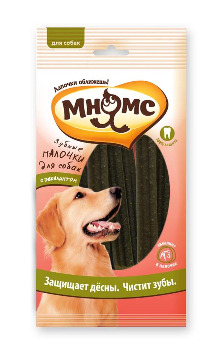 Лакомство для собак Мнямс Зубные палочки, с эвкалиптом, 6 шт0120710 Лакомство для собак Мнямс Зубные палочки, с эвкалиптом, 6 шт0120710Зубные палочки для собак с эвкалиптом – вкусное и полезное лакомство для вашей собаки! Оно не только прекрасно подходит для поощрения питомца во время тренировок, но и очищает зубы от налета, а эвкалипт, содержащийся в палочках, сделает дыхание вашей собаки более свежим. Белок (10%), жиры и масла (3,5%), клетчатка (0,5%), зола (3,0%), влажность (17,0%). Злаки, производные растительного происхождения, мясо и производные животного происхождения (курица 4%), минералы (цеолит 1,5%). Добавки: консерванты, красители и вкусовые добавки (аромат эвкалипта). Давать в виде дополнения к основному питанию. Подходят для щенков с 4-месячного возраста. Свежая вода всегда должна быть доступна вашем питомцу.