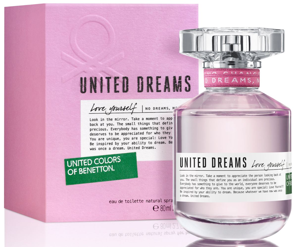 Benetton UD Love Yourself Туалетная вода, женская, 80 мл80284338 Benetton UD Love Yourself Туалетная вода, женская, 80 мл80284338Чувственный, женственный и современный аромат, с которым ты почувствуешь себя уникальной.Верхняя нота: Бергамот, Абрикос, Груша, МалинаСредняя нота: Роза, Жасмин, ФрезияШлейф: Пион и абрикос - формула любви к себеНанести на кожу, избегая попадания в глаза.