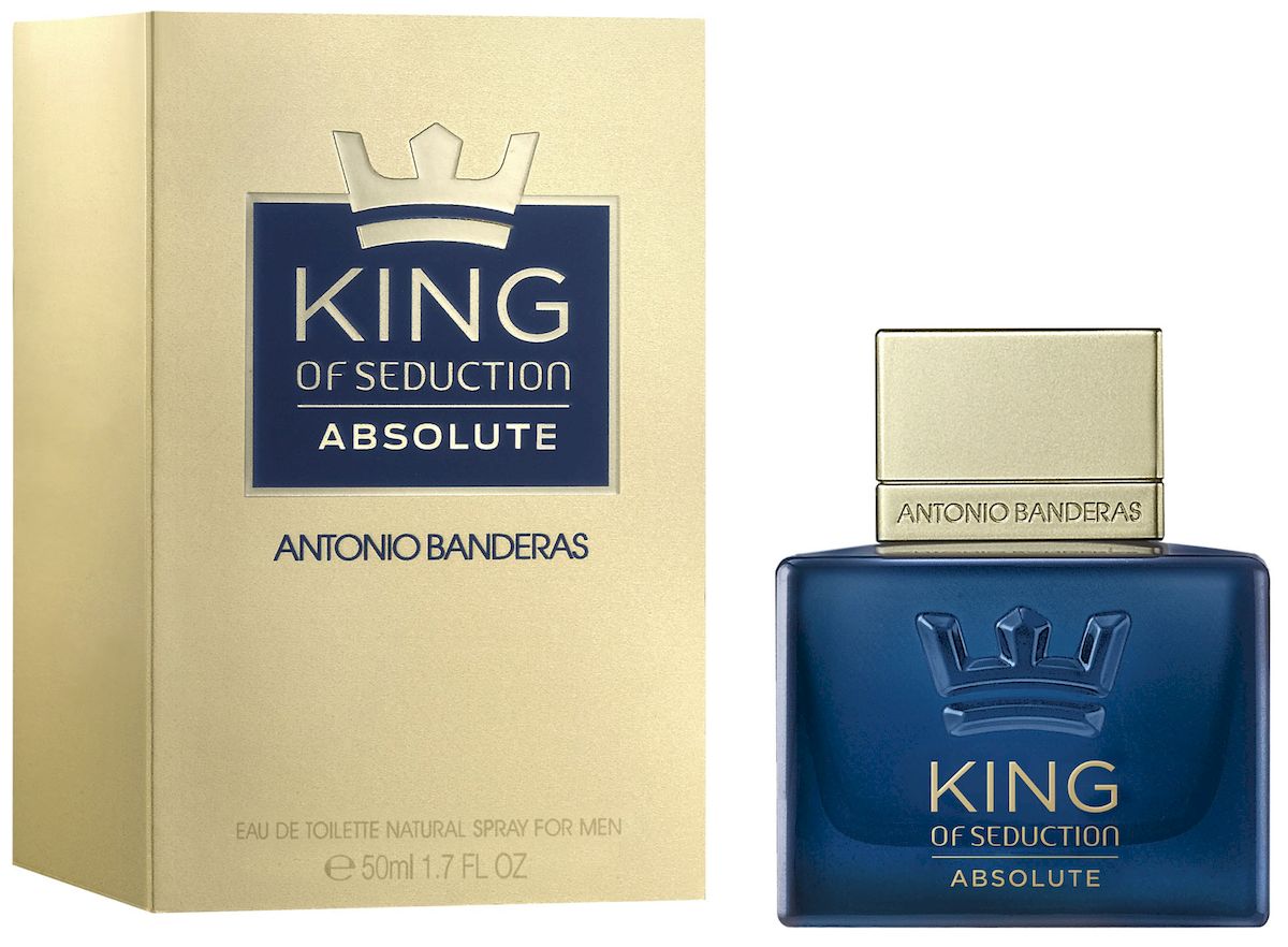 Antonio Banderas King Of Seduction Absolute Туалетная вода, мужская, 50 мл1092018 Antonio Banderas King Of Seduction Absolute Туалетная вода, мужская, 50 мл1092018Аромат King of Seduction Absolute от Antonio Banderas обольщает с первых аккордов, которые раскрываются освежающей нотой морской волны и ярким оттенком грейпфрута. В сердце аромата звучит контрастное сочетание чистого и свежего оттенка лаванды с игривой смесью теплых специй с акцентом на кардамон. Cоблазнительный оттенокусиливается в базе аромата, где звучат мягкие кожные ноты и изысканный древесный аккорд из ветивера и мха. Тщательно отобранные ингредиенты подчеркивают силу и индивидуальность King of Seduction Absolute.Верхняя нота:Грейпфрут, аккорд Соленая свежесть моряСредняя нота:Морской аккорд, кардамон, абсент лавандаШлейф:Ветивер, кожаный аккорд, дубовый мохГлубину морских нот, подчеркивает океаническая синева флакона в сочетании с благородным золотомНанести на кожу, избегая попадания в глаза.