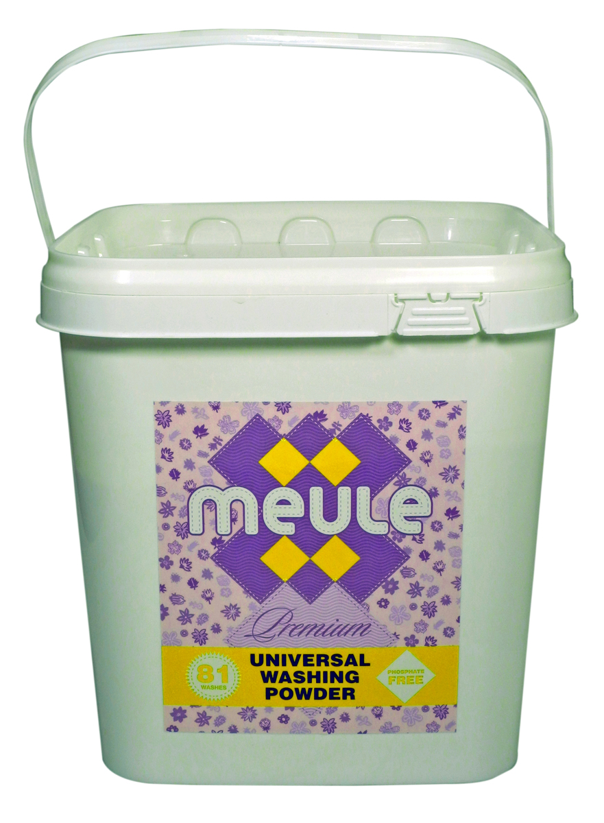 Порошок стиральный Meule, концентрат, 3 кгS03301004 Порошок стиральный Meule, концентрат, 3 кгS03301004MEULE Premium Universal Washing Powder 3 кг в пластиковом ведре(81 стирка). - Универсальный бесфосфатный концентрированный стиральный порошок, высокого качества.Подходит для всех типов стиральных машин.Для белых и цветных тканей, изделий из хлопка, льна и синтетики.Отстирывает пятна и загрязнения различного происхождения, сохраняя структуру ткани. Препятствует образованию ворсистости (катышков) на одежде. Работает в широком диапазоне температур (от 30 до 90С). Предотвращает образование накипи. Полностью выполаскивается.