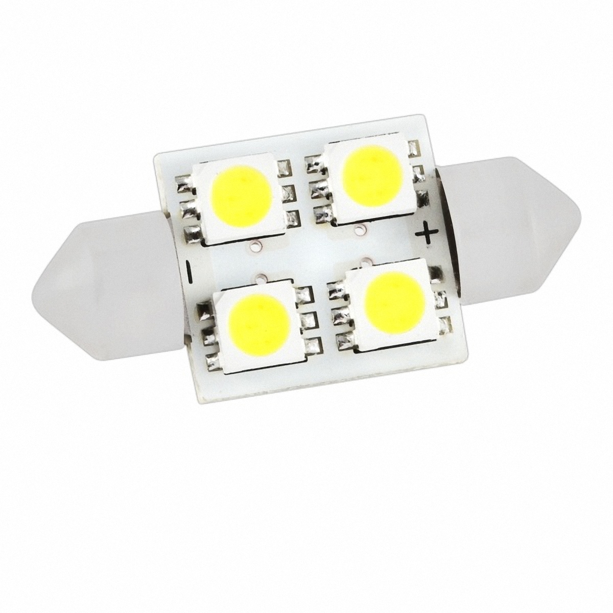 Skyway Автолампа диод T11 (C5W). SJ-4SMD-5050-31MM/SJ-0450B10503 Skyway Автолампа диод T11 (C5W). SJ-4SMD-5050-31MM/SJ-0450B105034 SMD диода c цоколем 31мм 1-контактная Белая