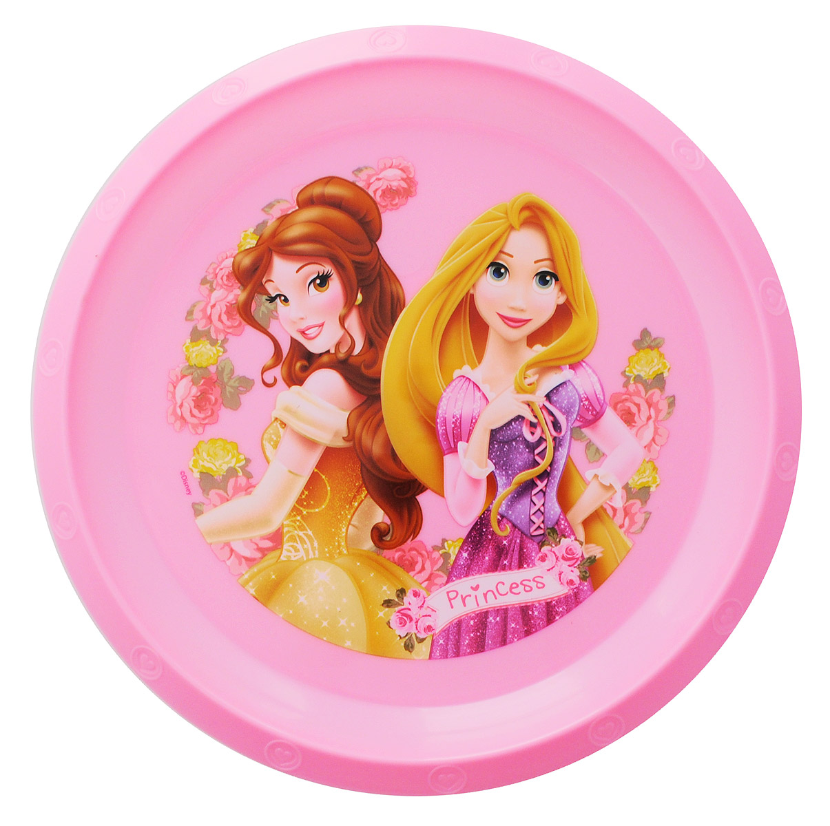 Disney Тарелка детская Принцессы Белль и РапунцельPPB180-1 Disney Тарелка детская Принцессы Белль и РапунцельPPB180-1Детская тарелка Disney Принцессы Белль и Рапунцель идеально подойдет для кормления малыша и самостоятельного приема им пищи.Тарелка выполнена из безопасного полипропилена, дно оформлено высококачественным изображением принцесс из диснеевских сказок.Такой подарок станет не только приятным, но и практичным сувениром, добавит ярких эмоций вашему ребенку!Тарелка не предназначена для использования в СВЧ-печи и посудомоечной машине.