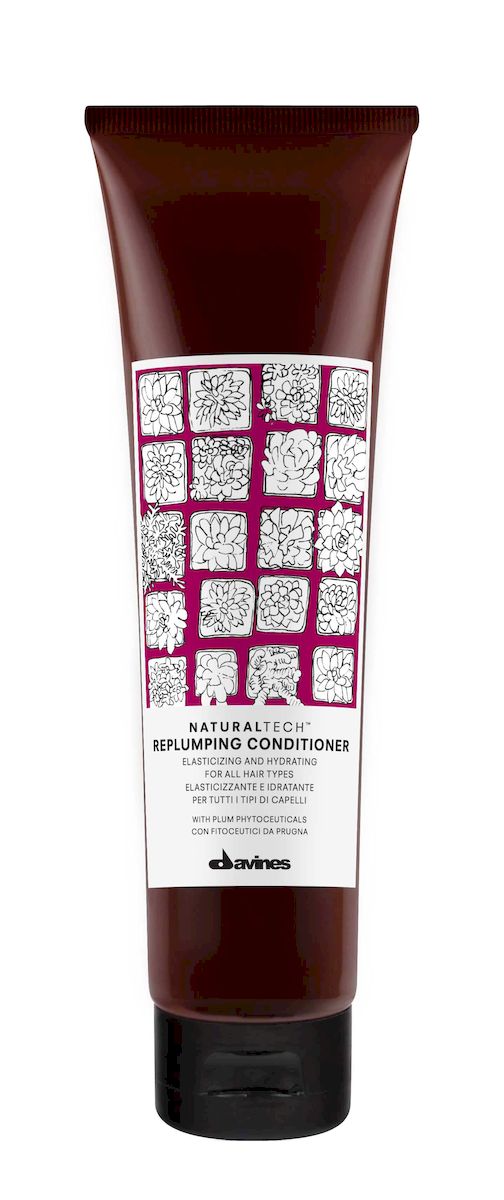 Davines Уплотняющий кондиционер New Natural Tech Replumping Conditioner, 150 млFS-00897 Davines Уплотняющий кондиционер New Natural Tech Replumping Conditioner, 150 млFS-00897Питающий и увлажняющий кондиционер. Придает волосам дополнительный объем, смягчает и увлажняет волосы. Закрывает чешуйки волос, что препятствует спутыванию и облегчает расчесывание. Фитоактивы сливы в составе защищают волосы на всех уровнях. Локоны становятся эластичными, блестящими и здоровыми. Антиоксиданты в составе препятствуют окислительным процессам, что сохраняет живость и подвижность волос.