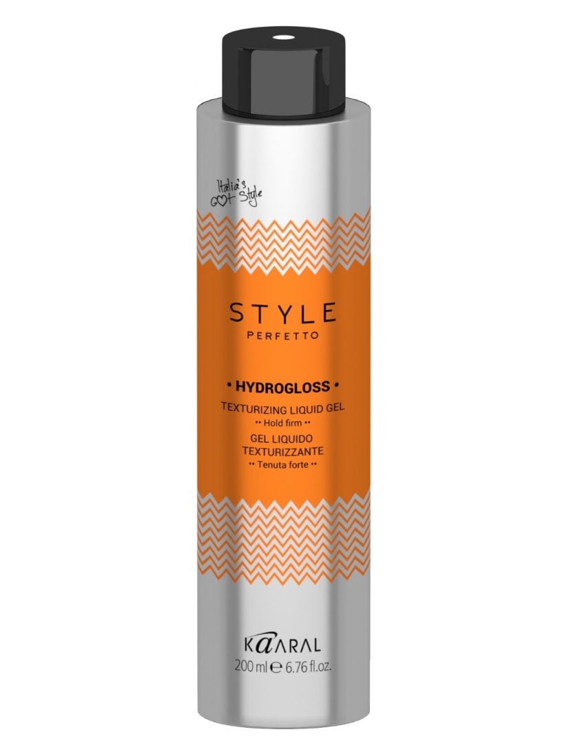 Kaaral Жидкий гель для текстурирования волос Style Perfetto Hydrogloss Texturizing Liquid Gel, 200 млMP59.4D Kaaral Жидкий гель для текстурирования волос Style Perfetto Hydrogloss Texturizing Liquid Gel, 200 млMP59.4DЖидкий гель для текстурирования волос с сильной моделируемой фиксацией. Придает текстуру, форму и защиту волосам благодаря витамину Е, сливе какаду и зеленому ореху. Обеспечивает мягкость волос. Эффект мокрых волос.