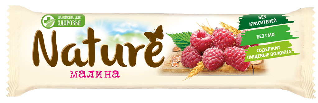 Лакомства для здоровья Nature батончик мюсли Малина, 30 г4650062590665 Лакомства для здоровья Nature батончик мюсли Малина, 30 г4650062590665Вкусный завтрак или перекус для всей семьи!Максимум пользы и вкуса! Батончик мюсли Лакомства для здоровья Nature. Малина - сбалансированный продукт с высоким содержанием полезных ингредиентов, способствующих укреплению здоровья.Уважаемые клиенты! Обращаем ваше внимание, что полный перечень состава продукта представлен на дополнительном изображении.
