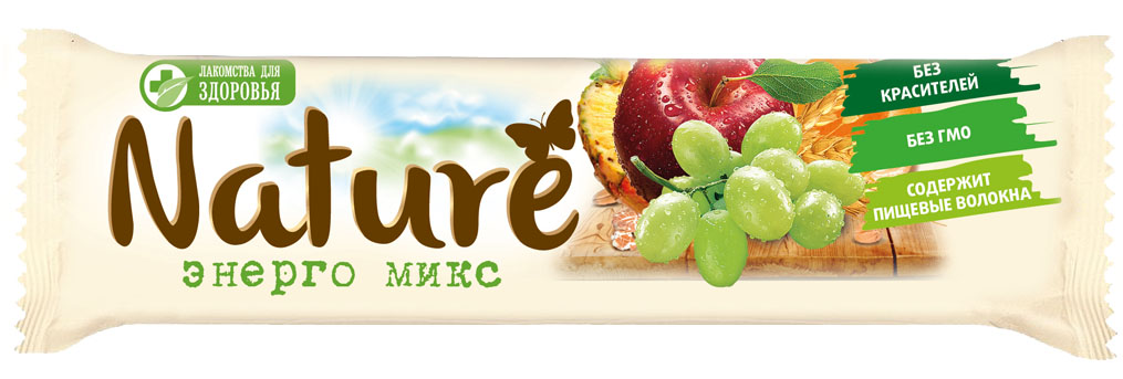 Лакомства для здоровья Nature батончик мюсли Энерго микс, 30 г0120710 Лакомства для здоровья Nature батончик мюсли Энерго микс, 30 г0120710Вкусный завтрак или перекус для всей семьи!Максимум пользы и вкуса! Батончик мюсли Лакомства для здоровья Nature. Энерго микс - сбалансированный продукт с высоким содержанием полезных ингредиентов, способствующих укреплению здоровья.Уважаемые клиенты! Обращаем ваше внимание, что полный перечень состава продукта представлен на дополнительном изображении.
