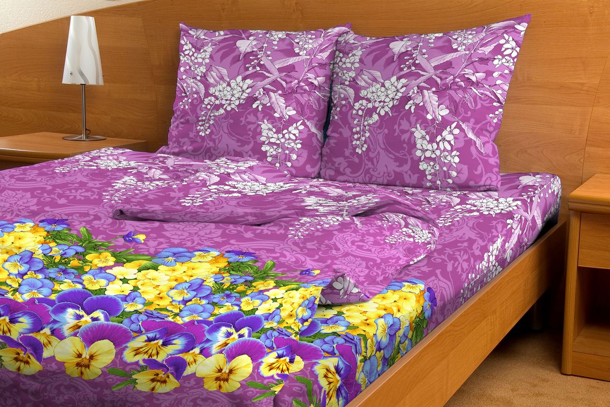 Комплект белья Amore Mio Rassvet, 2-спальный, наволочки 70x70, цвет: фиолетовый, желтый391602 Комплект белья Amore Mio Rassvet, 2-спальный, наволочки 70x70, цвет: фиолетовый, желтый391602Комплект постельного белья Amore Mio является экологически безопасным для всей семьи, так как выполнен из бязи (100% хлопок). Комплект состоит из пододеяльника, простыни и двух наволочек. Постельное белье оформлено оригинальным рисунком и имеет изысканный внешний вид.Легкая, плотная, мягкая ткань отлично стирается, гладится, быстро сохнет. Рекомендации по уходу: Химчистка и отбеливание запрещены.Рекомендуется стирка в прохладной воде при температуре не выше 30°С.
