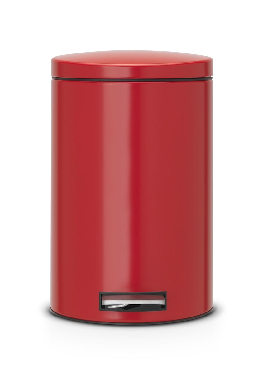 Ведро для мусора с педалью Brabantia 12л Silent, цвет: красный787502 Ведро для мусора с педалью Brabantia 12л Silent, цвет: красный787502Педальный бак Brabantia на 12 л поистине универсален и идеально подходит для использования на кухне или в гостиной. Достаточно большой для того, чтобы вместить весь мусор, при этом достаточно компактный для того, чтобы аккуратно разместиться под рабочим столом. Механизм MotionControl обеспечивает мягкое действие педали и бесшумное открывание крышки; Удобный в использовании - при открывании вручную крышка фиксируется в открытом положении, закрывается нажатием педали; Надежный педальный механизм, высококачественные коррозионно-стойкие материалы; Удобная очистка - прочное съемное внутреннее пластиковое ведро; Предохранение пола от повреждений - пластиковое защитное основание; Всегда опрятный вид - идеально подходящие по размеру мешки для мусора с завязками (размер C); 10-летняя гарантия Brabantia.