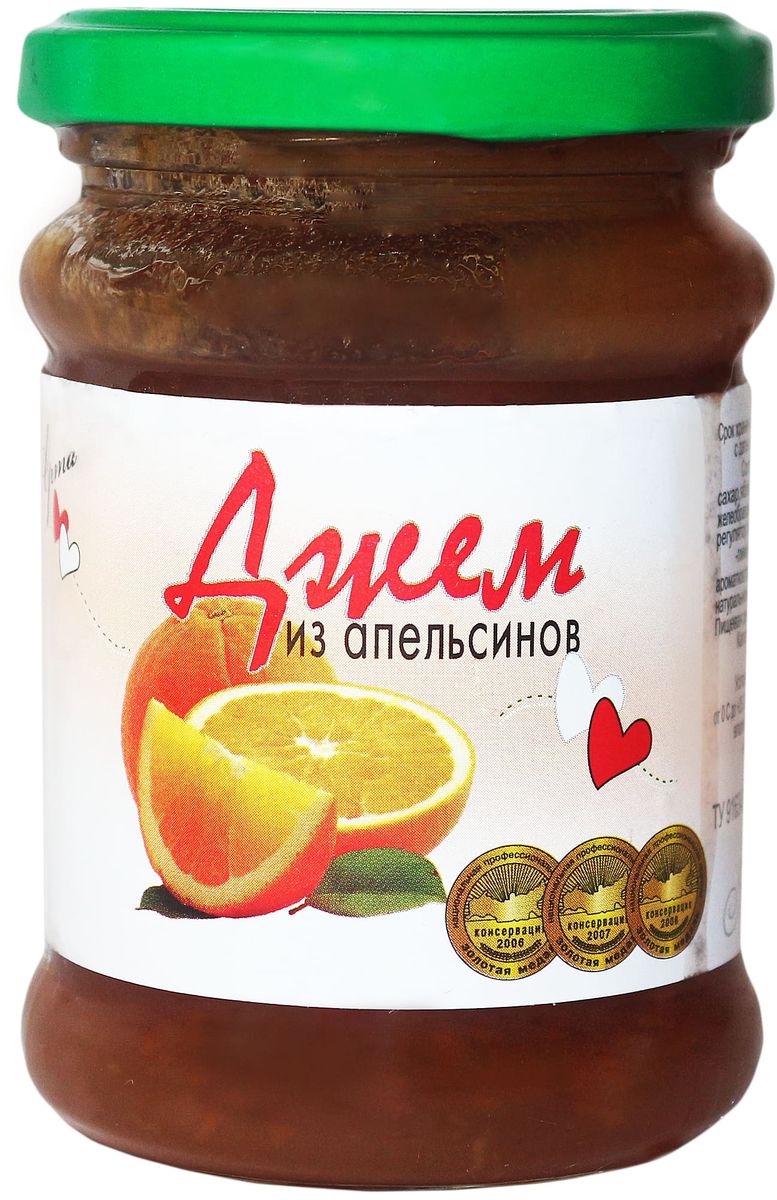 Арта апельсиновый джем, 350 г0120710 Арта апельсиновый джем, 350 г0120710Главное достоинство апельсина, как и всех цитрусовых – это витамин С. Апельсины полезны для организма в целом и для пищеварительной, эндокринной, сердечно-сосудистой и нервной систем в частности. Апельсин благотворно влияет на заживление ран и нарывов. Действует успокаивающе, укрепляет нервы, благотворно влияет на деятельность центральной нервной системы.