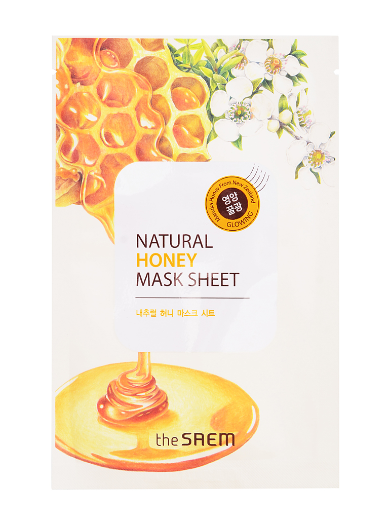 The Saem Маска тканевая с экстрактом меда Natural Honey Mask Sheet, 21 млFS-00897 The Saem Маска тканевая с экстрактом меда Natural Honey Mask Sheet, 21 млFS-00897Тканевая маска из серии Natural содержит экстракт меда (1000 мг), экстракт опунции и т.д. В состав меда входит 15–20% воды, до 70% сахаров, а также протеины, аминокислоты, витамины С, D, ферменты, органические кислоты, минеральные соли калия, кальция, натрия, магния, железа, меди, кобальта, фосфора, серы, кремния, антибактериальные вещества, пыльца, воск, пигменты. Хорошо увлажняет, смягчает и питает кожу, стимулирует водно-солевой и жировой обмен в эпидермальных клетках, оказывает регенерирующее и очищающее действие, облегчая удаление ороговевших клеток.