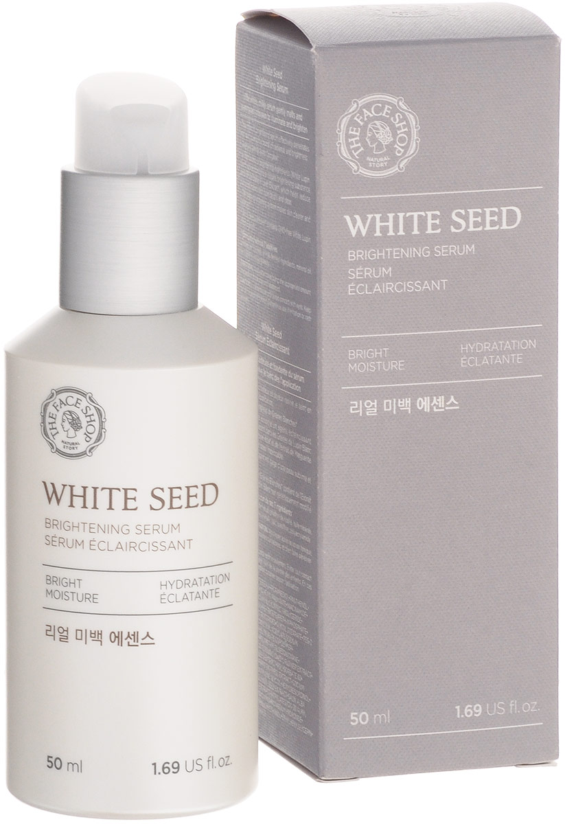 The Face Shop Осветляющая сыворотка White Seed, 50 мл086-4-31676 The Face Shop Осветляющая сыворотка White Seed, 50 мл086-4-31676Эффективное осветление и природное сияние вашей кожи! Сыворотка White Seed создана для бережного отбеливания кожи. Мягко осветляя кожу, она эффективно питает кожу, насыщая ее витаминами, необходимыми для поддержания здорового внешнего вида.