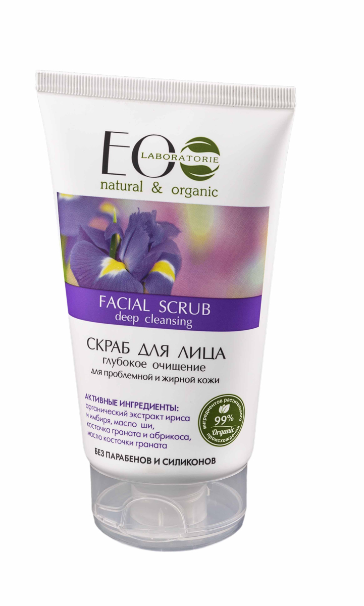 EcoLab ЭкоЛаб Скраб для лица Глубокое очищение для проблемной и жирной кожи 150 млFS-00897 EcoLab ЭкоЛаб Скраб для лица Глубокое очищение для проблемной и жирной кожи 150 млFS-00897Скраб на кремовой основе деликатно и эффективно очищает и обновляет кожу. Комплекс масел и растительных экстрактов специально подобранных для проблемной и жирной кожи способствует эффективному, глубокому очищению, сужению пор. Оказывает антисептическое и заживляющее действие. Активные ингредиенты: органический экстракт ириса и имбиря, масло ши, косточки граната и абрикоса, масло косточек граната.