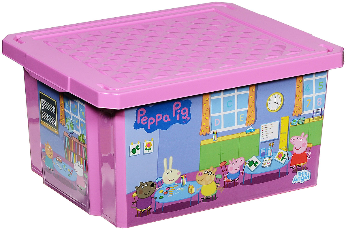 Little Angel Ящик для игрушек X-Box Свинка Пеппа 17 лPANTERA SPX-2RS Little Angel Ящик для игрушек X-Box Свинка Пеппа 17 лPANTERA SPX-2RSДетский ящик для игрушек Little Angel X-Box Свинка Пеппа выполнен из прочного материала и украшен рисунками из любимого мультфильма о Свинке. В нем можно удобно и компактно хранить белье, одежду, обувь или игрушки. Ящик оснащен плотно закрывающейся крышкой, которая защищает вещи от пыли, грязи и влаги.Такой ящик непременно привлечет внимание ребенка и станет незаменимым для хранения игрушек, книжек и других детских принадлежностей. Он отлично впишется в детскую комнату и поможет приучить ребенка к порядку.