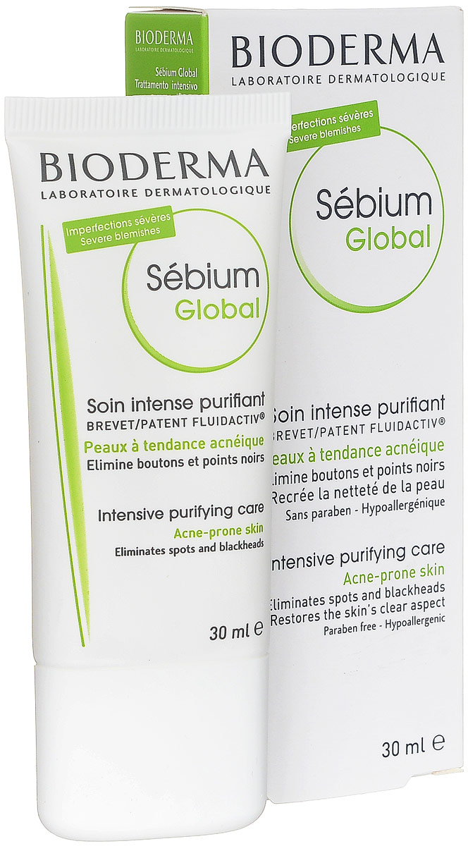 Bioderma Sebium Глобаль Интенсивный оздоравливающий уход, 30 мл72523WD Bioderma Sebium Глобаль Интенсивный оздоравливающий уход, 30 мл72523WDСпособствует удалению воспалительных элементов и камедонов. Инновация лаборатории Bioderma, Sebium Глобаль биологически воздейтвует на все причины и последствия выраженных дефектов кожи.Патент флюидактив нового поколения содержит бакухиол, который нормализует количество и качество кожного сала, что предупреждает появление воспаления. Эфиры АНА делают кожу чистой, удаляя воспалительные элементы и камедоны. Глюконат цинка в сочетании с эноксолоном успокаивают и устраняют покраснение.