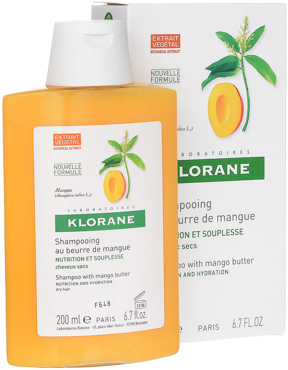 Klorane Dry Hair Шампунь с маслом манго для сухих, поврежденных волос, 200 млMP59.4D Klorane Dry Hair Шампунь с маслом манго для сухих, поврежденных волос, 200 млMP59.4DПитает волосы по всей длине. Восстанавливает целостность гидролипидной пленки, делает волосы сильными, гладкими, блестящими. Разглаживает чешуйки волоса.