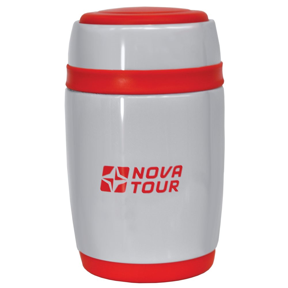 Термос NOVA TOUR Ланч, цвет: серый, красный, 0,48 л95914-055-00 Термос NOVA TOUR Ланч, цвет: серый, красный, 0,48 л95914-055-00Термос NOVA TOUR Ланч предназначен для первых и вторых блюд. Он выполнен из пищевой нержавеющей стали. Имеет поворотный клапан - достаточно повернуть пробку на пол-оборота, чтобы налить содержимое из термоса. Клапан дает возможность при наливании не открывать термос целиком для меньшего охлаждения содержимого. Широкое горло дает возможность использовать термос для первых и вторых блюд.