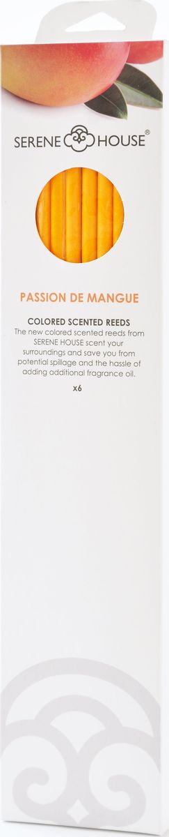 Палочки ароматические Serene House Манговая страсть, 6 шт41619 Палочки ароматические Serene House Манговая страсть, 6 шт41619Парфюмерная композиция, в которую вошли солнечные ноты цитрусовых и спелой малины, цветочные нюансы жасмина и сирени, дополненные благородными оттенками мускуса, кедра и сандала.