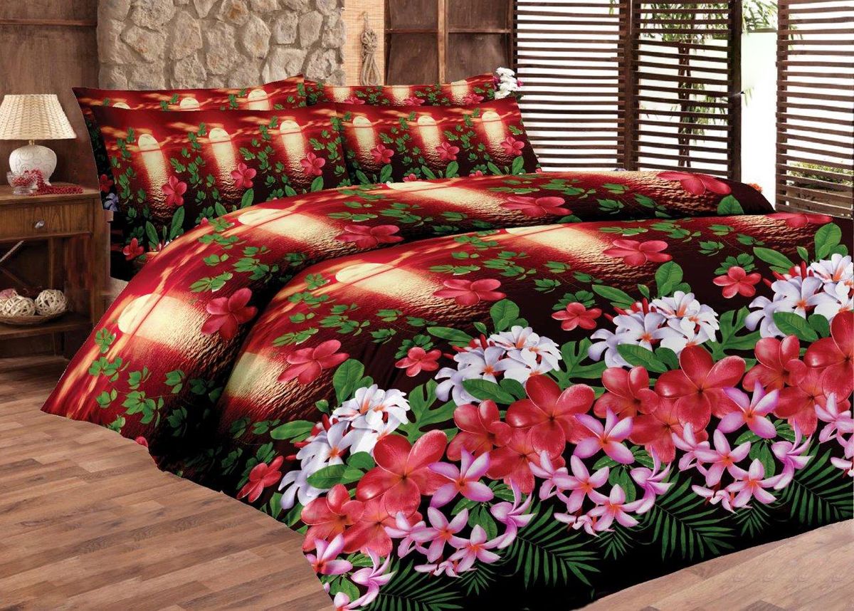Комплект белья Liya Home Collection Тропики, семейный, наволочки 70x70RC-100BWC Комплект белья Liya Home Collection Тропики, семейный, наволочки 70x70RC-100BWCКомплект белья Liya Home Collection Тропики состоит из двух пододеяльников, простыни и двух наволочек. Изделия выполнены из поплина. Поплин - 100% хлопок, ему характерен репсовый эффект, который образуется методом чередования толстых и тонких нитей, в результате на поверхности появляются рубчики, создавая неравномерность полотна. Постельное белье из поплина обладает рядом преимуществ: мягкое и шелковистое, натуральное, экологически чистое, гипоаллергенное, прочное, не деформируется, не растягивается и держит форму, пропускает воду и воздух, прекрасно стирается в прохладной воде.
