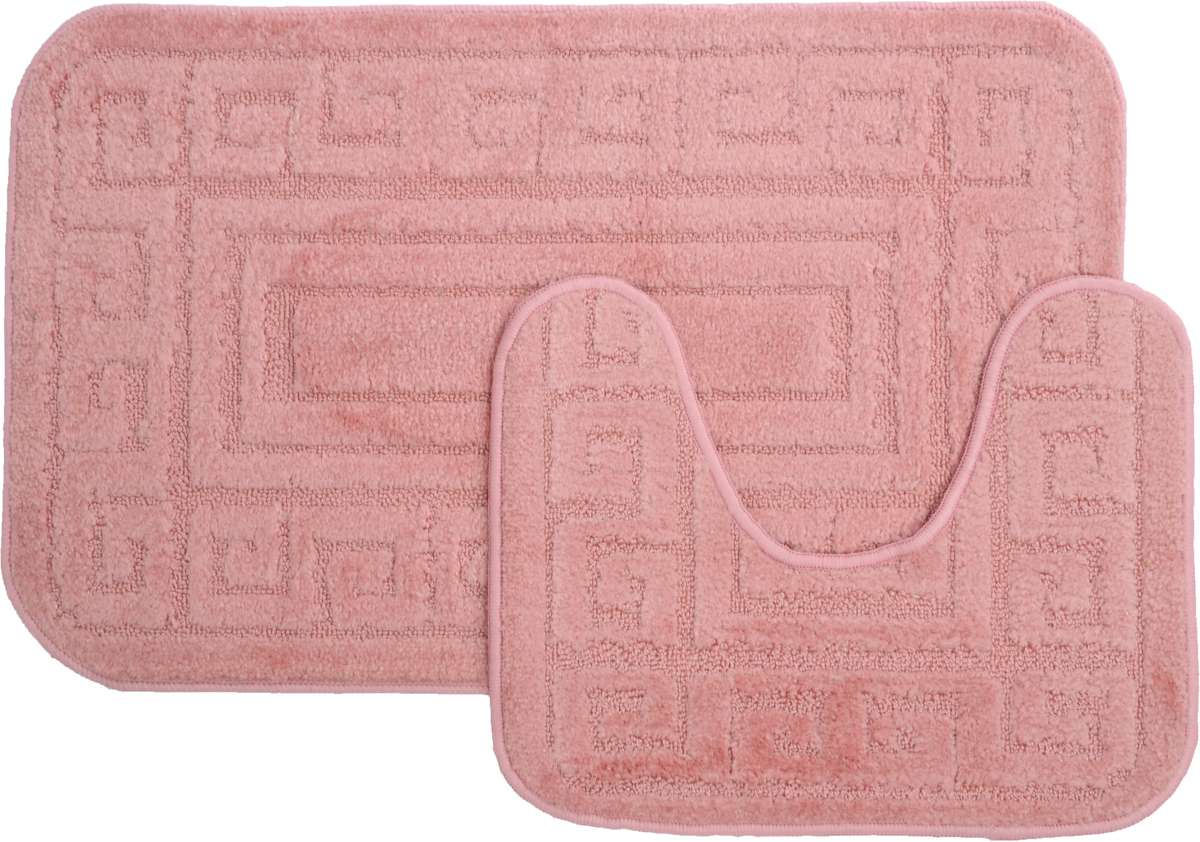 Набор ковриков для ванной MAC Carpet Рома. Версаче, цвет: розовый, 50 х 80 см, 50 х 40 см, 2 шт531-105 Набор ковриков для ванной MAC Carpet Рома. Версаче, цвет: розовый, 50 х 80 см, 50 х 40 см, 2 шт531-105Набор MAC Carpet Рома. Версаче, выполненный из полипропилена, состоит из двух ковриков для ванной комнаты, один из которых имеет вырез под унитаз. Противоскользящее основание изготовлено из термопластичной резины. Коврики мягкие и приятные на ощупь, отлично впитывают влагу и быстро сохнут. Высокая износостойкость ковриков и стойкость цвета позволит вам наслаждаться покупкой долгие годы. Можно стирать вручную или в стиральной машине на деликатном режиме при температуре 30°С.