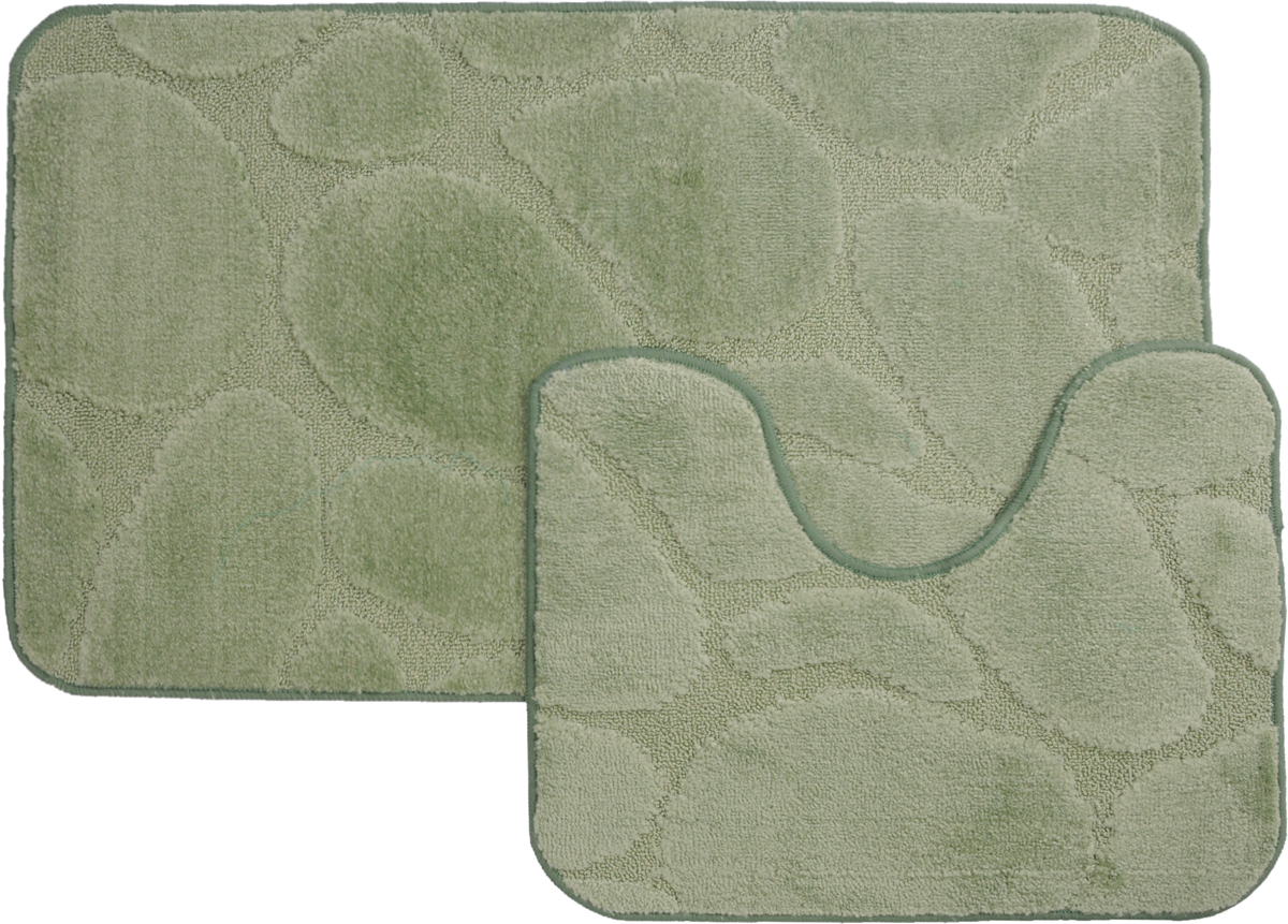 Набор ковриков для ванной MAC Carpet Рома. Камни, цвет: светло-зеленый, 60 х 100 см, 50 х 60 см, 2 шт531-105 Набор ковриков для ванной MAC Carpet Рома. Камни, цвет: светло-зеленый, 60 х 100 см, 50 х 60 см, 2 шт531-105Набор MAC Carpet Рома. Камни, выполненный из полипропилена, состоит из двух ковриков для ванной комнаты, один из которых имеет вырез под унитаз. Противоскользящее основание изготовлено из термопластичной резины. Коврики мягкие и приятные на ощупь, отлично впитывают влагу и быстро сохнут. Высокая износостойкость ковриков и стойкость цвета позволит вам наслаждаться покупкой долгие годы. Можно стирать вручную или в стиральной машине на деликатном режиме при температуре 30°С.