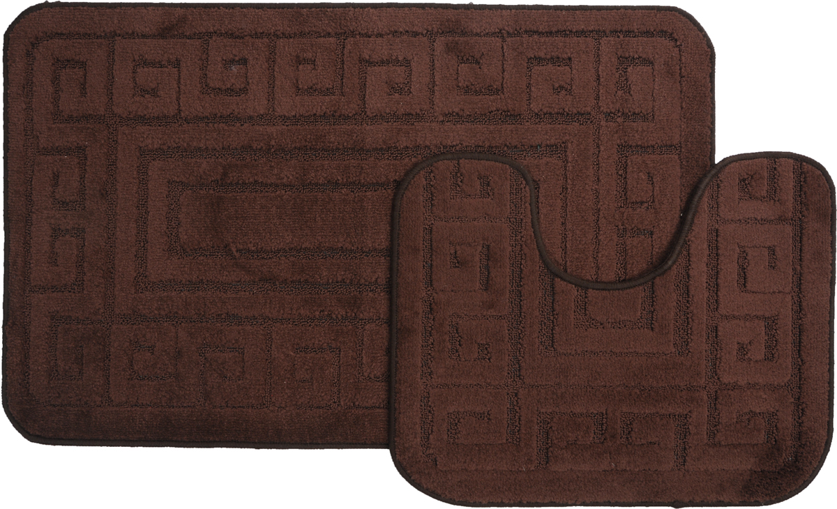 Набор ковриков для ванной MAC Carpet Рома. Версаче, цвет: темно-коричневый, 60 х 100 см, 50 х 60 см, 2 шт531-105 Набор ковриков для ванной MAC Carpet Рома. Версаче, цвет: темно-коричневый, 60 х 100 см, 50 х 60 см, 2 шт531-105Набор MAC Carpet Рома. Версаче, выполненный из полипропилена, состоит из двух ковриков для ванной комнаты, один из которых имеет вырез под унитаз. Противоскользящее основание изготовлено из термопластичной резины. Коврики мягкие и приятные на ощупь, отлично впитывают влагу и быстро сохнут. Высокая износостойкость ковриков и стойкость цвета позволит вам наслаждаться покупкой долгие годы. Можно стирать вручную или в стиральной машине на деликатном режиме при температуре 30°С.