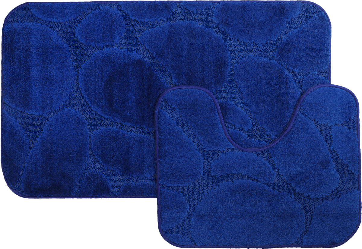 Набор ковриков для ванной MAC Carpet Рома. Камни, цвет: темно-синий, 60 х 100 см, 50 х 60 см, 2 шт531-105 Набор ковриков для ванной MAC Carpet Рома. Камни, цвет: темно-синий, 60 х 100 см, 50 х 60 см, 2 шт531-105Набор MAC Carpet Рома. Камни, выполненный из полипропилена, состоит из двух ковриков для ванной комнаты, один из которых имеет вырез под унитаз. Противоскользящее основание изготовлено из термопластичной резины. Коврики мягкие и приятные на ощупь, отлично впитывают влагу и быстро сохнут. Высокая износостойкость ковриков и стойкость цвета позволит вам наслаждаться покупкой долгие годы. Можно стирать вручную или в стиральной машине на деликатном режиме при температуре 30°С.