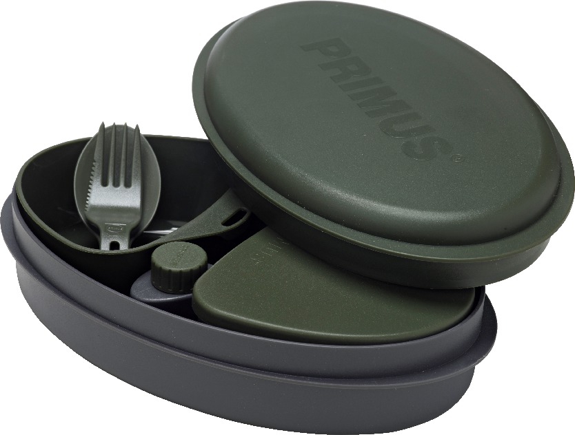 Набор посуды Primus Meal Set, цвет: зеленый, 8 предметовW10313 Набор посуды Primus Meal Set, цвет: зеленый, 8 предметовW10313Набор посуды Primus Meal Set включает в себя все необходимое: 2 контейнера для еды, баночка для специй, баночка для жидкостей, разделочная доска, сочетающая в себе дуршлаг, терку и нож, складная ложка-вилка. Этот набор необходим каждому, кто собирается в поход, небольшой отдых за городом или пикник в парке.