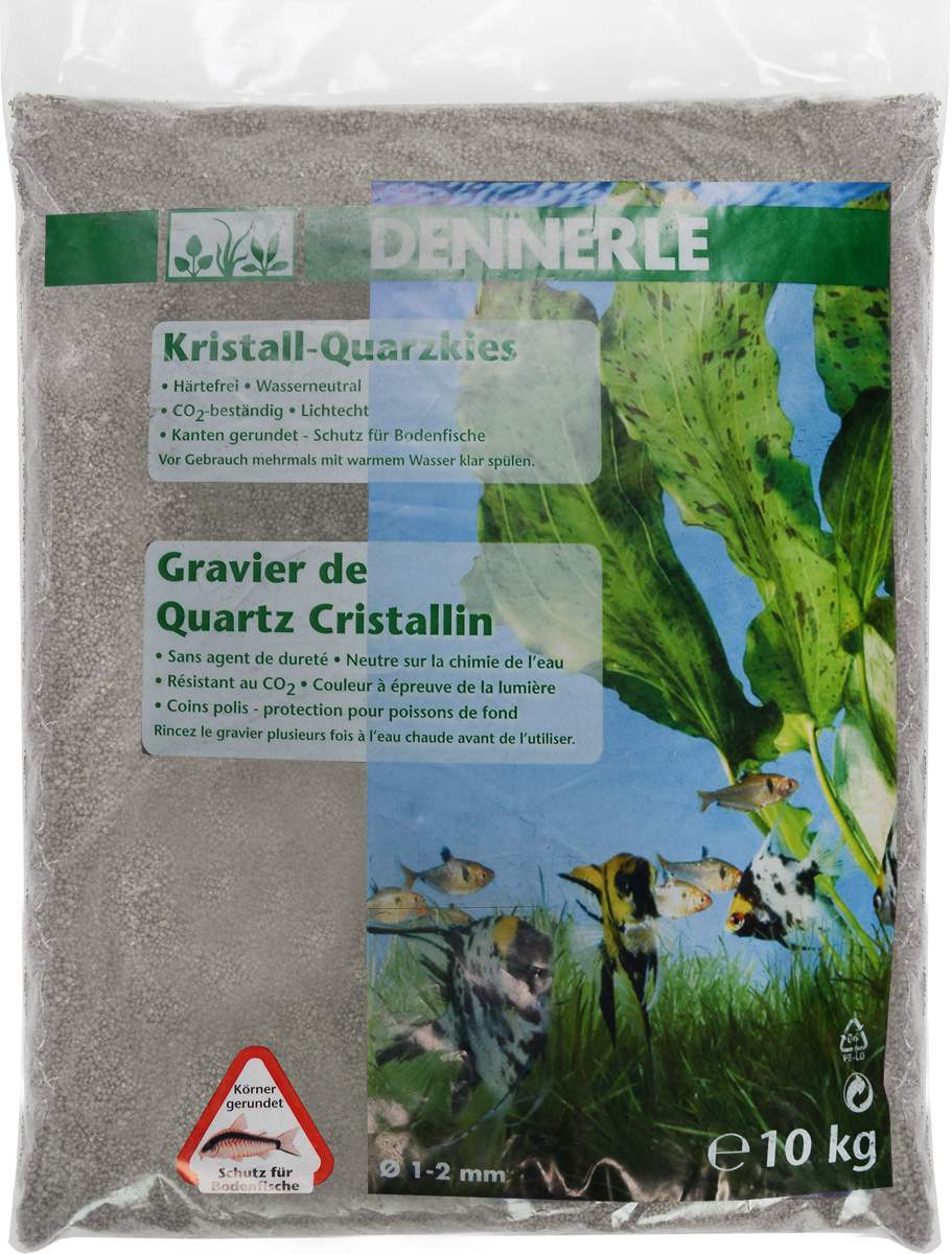 Грунт для аквариума Dennerle Kristall-Quarz, натуральный, цвет: серый, белый, 1-2 мм, 10 кг0120710 Грунт для аквариума Dennerle Kristall-Quarz, натуральный, цвет: серый, белый, 1-2 мм, 10 кг0120710Натуральный грунт Dennerle Kristall-Quarz предназначен специально для оформления аквариумов. Изделие готово к применению.Натуральный гравий имеет округлую форму зерна, поэтому он безопасен для донных рыб.Гравий является светостойким, он устойчив к CO2, нейтрален к воде..Грунт Dennerle порадует начинающих любителей природы и самых придирчивых дизайнеров, стремящихся к созданию нового, оригинального. Такая декорация придутся по вкусу и обитателям аквариумов и террариумов, которые ещё больше приблизятся к природной среде обитания.Фракция: 1-2 мм.Объем: 10 кг.Уважаемые клиенты! Обращаем ваше внимание на возможные изменения в дизайне упаковки. Качественные характеристики товара остаются неизменными. Поставка осуществляется в зависимости от наличия на складе.