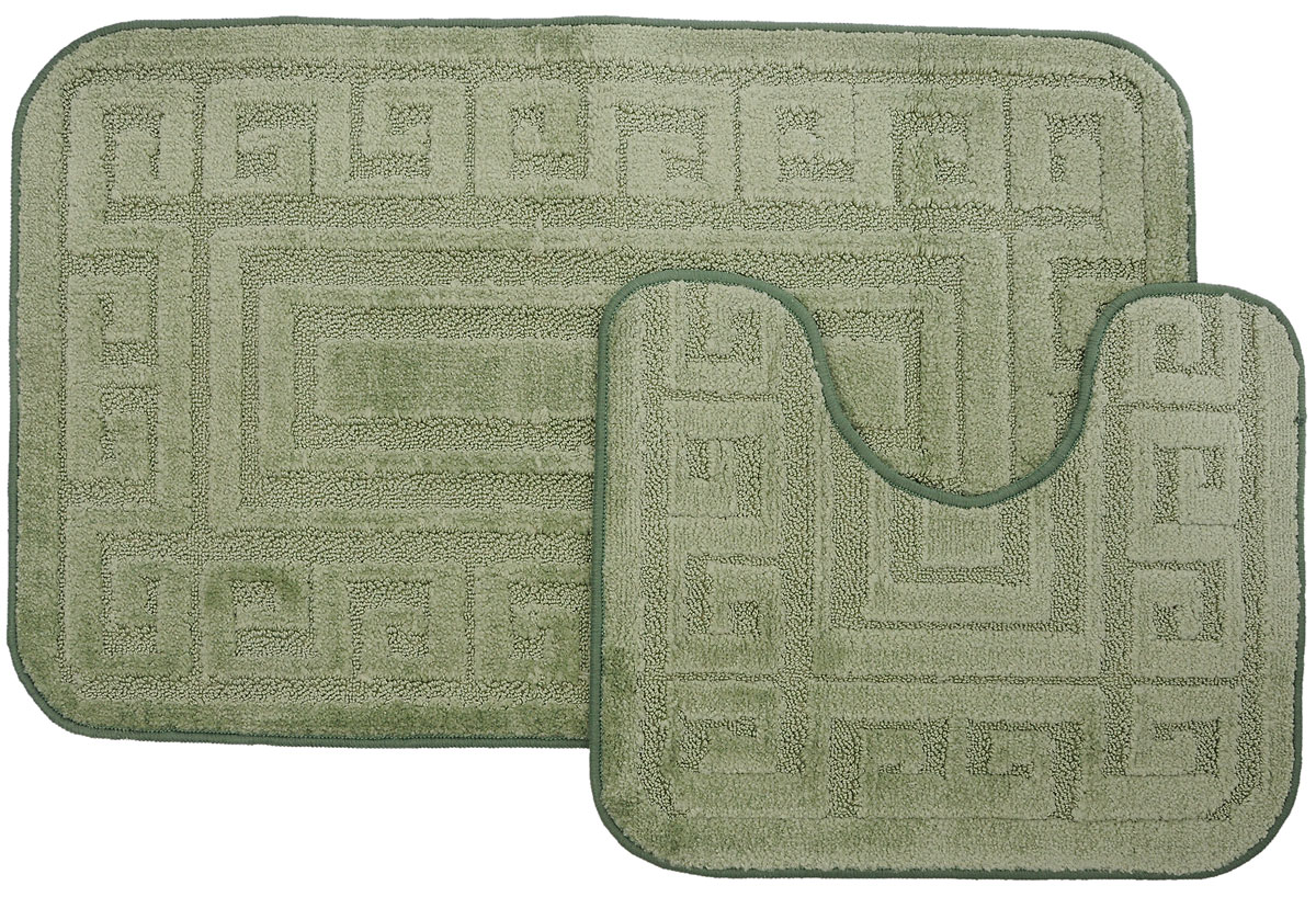 Набор ковриков для ванной MAC Carpet Рома. Версаче, цвет: светло-зеленый, 60 х 100 см, 50 х 60 см, 2 шт74-0130 Набор ковриков для ванной MAC Carpet Рома. Версаче, цвет: светло-зеленый, 60 х 100 см, 50 х 60 см, 2 шт74-0130Набор MAC Carpet Рома. Версаче, выполненный из полипропилена, состоит из двух ковриков для ванной комнаты, один из которых имеет вырез под унитаз. Противоскользящее основание изготовлено из термопластичной резины. Коврики мягкие и приятные на ощупь, отлично впитывают влагу и быстро сохнут. Высокая износостойкость ковриков и стойкость цвета позволит вам наслаждаться покупкой долгие годы. Можно стирать вручную или в стиральной машине на деликатном режиме при температуре 30°С.
