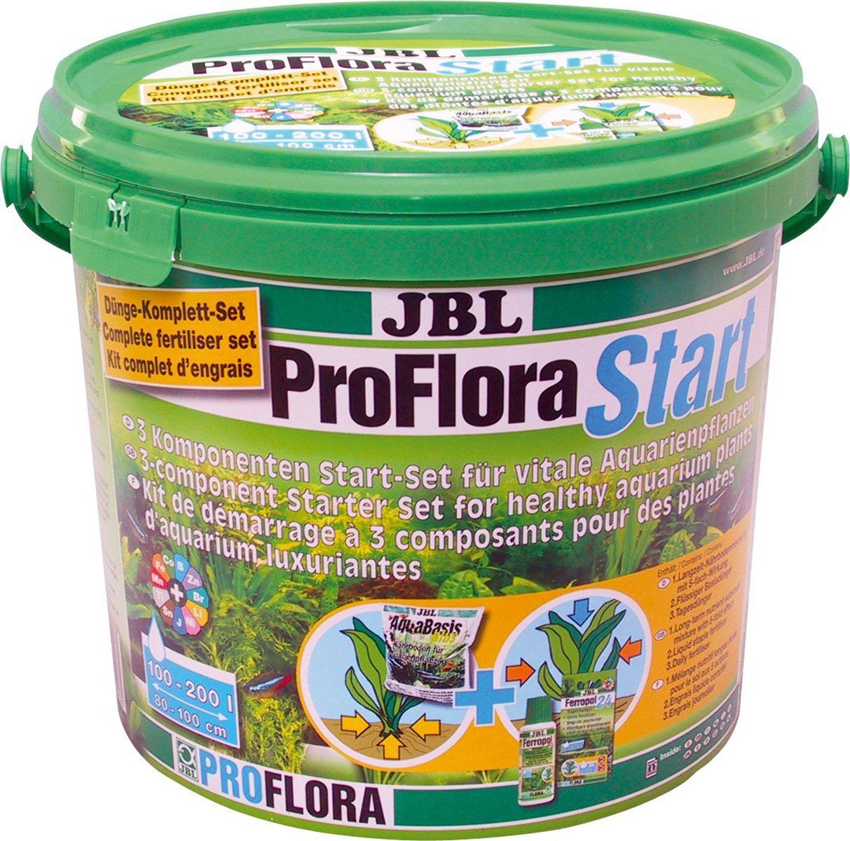 JBL ProfloraStart Set 200 3-х компонентный стартовый комплект для живых аквариумных растений, для аквариумов до 200 л.0120710 JBL ProfloraStart Set 200 3-х компонентный стартовый комплект для живых аквариумных растений, для аквариумов до 200 л.0120710JBL ProfloraStart Set 200 - 3-х компонентный стартовый комплект для живых аквариумных растений, для аквариумов до 200 л.