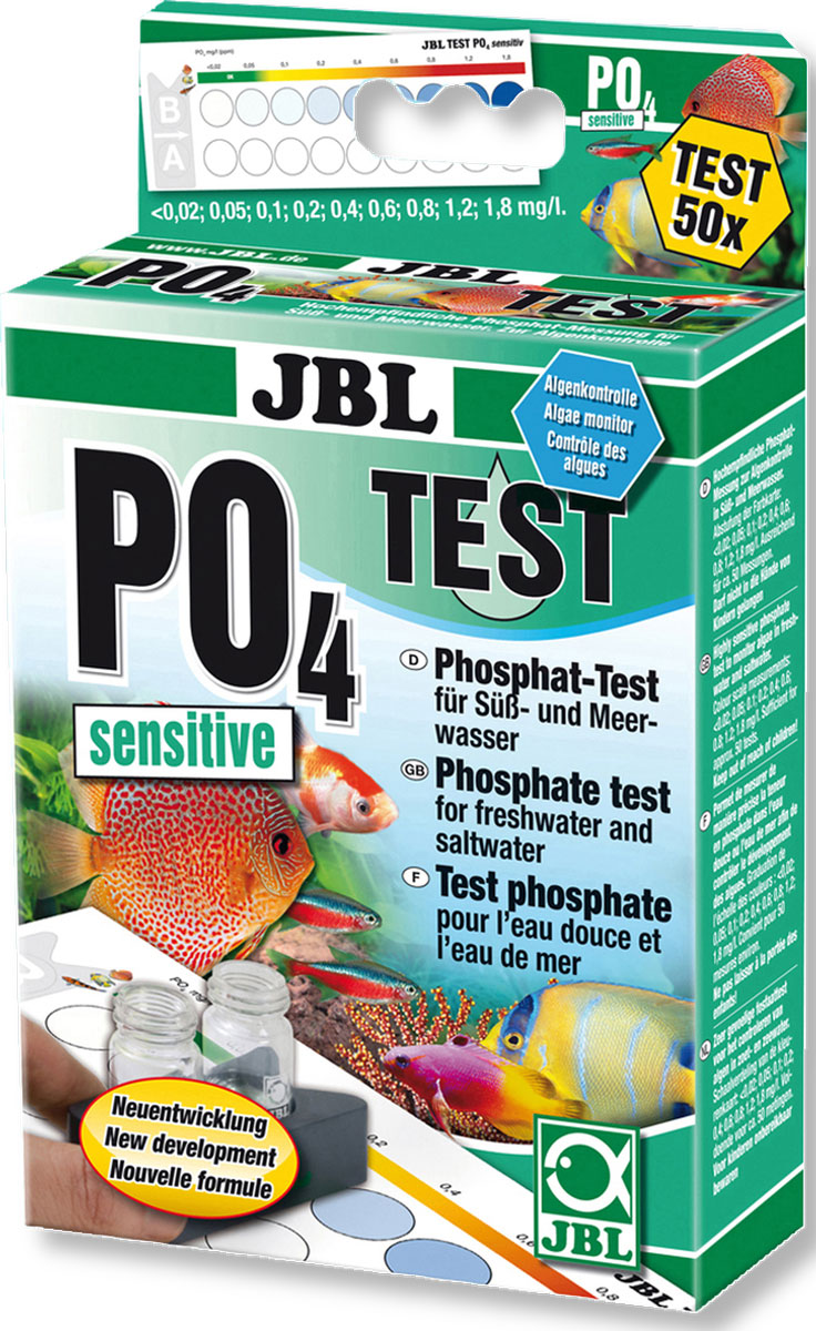 Высокочувствительный тест JBL Phosphat Test-Set PO4 sensitiv для определения содержания фосфатов в пресной и морской воде на 50 измерений0120710 Высокочувствительный тест JBL Phosphat Test-Set PO4 sensitiv для определения содержания фосфатов в пресной и морской воде на 50 измерений0120710JBL Phosphat Test-Set PO4 sensitiv - Высокочувствительный тест для определения содержания фосфатов в пресной и морской воде на 50 измерений