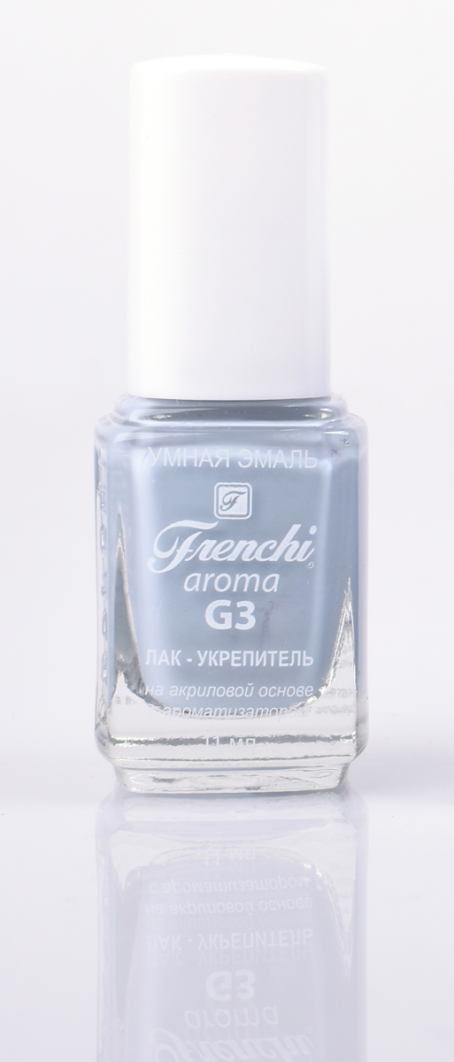 Frenchi aroma G3 Лак-укрепитель на акриловой основе № 8, 11 мл5010777139655 Frenchi aroma G3 Лак-укрепитель на акриловой основе № 8, 11 мл5010777139655Лак на акриловой основе Frenchi G3 – это стойкость и безупречность Вашего маникюра в течение 7 дней.Лак на акриловой основе – это идеальный вариант для деловой женщины, в нашем современном мире, что позволяетженщине тратить меньше времени на посещение салоновкрасоты.