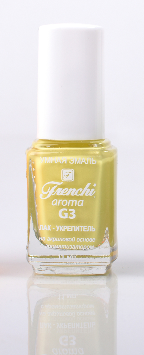 Frenchi aroma G3 Лак-укрепитель на акриловой основе № 18, 11 млZP334 Frenchi aroma G3 Лак-укрепитель на акриловой основе № 18, 11 млZP334Лак на акриловой основе Frenchi G3 – это стойкость и безупречность Вашего маникюра в течение 7 дней.Лак на акриловой основе – это идеальный вариант для деловой женщины, в нашем современном мире, что позволяетженщине тратить меньше времени на посещение салоновкрасоты.