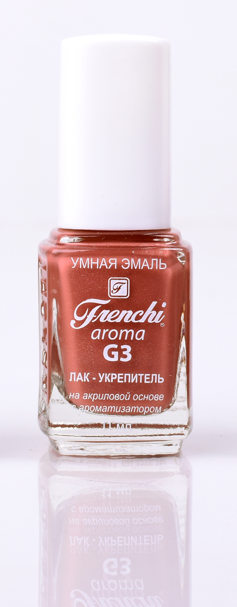 Frenchi aroma G3 Лак-укрепитель на акриловой основе № 28, 11 млZTBF02 Frenchi aroma G3 Лак-укрепитель на акриловой основе № 28, 11 млZTBF02Лак на акриловой основе Frenchi G3 – это стойкость и безупречность Вашего маникюра в течение 7 дней.Лак на акриловой основе – это идеальный вариант для деловой женщины, в нашем современном мире, что позволяетженщине тратить меньше времени на посещение салоновкрасоты.