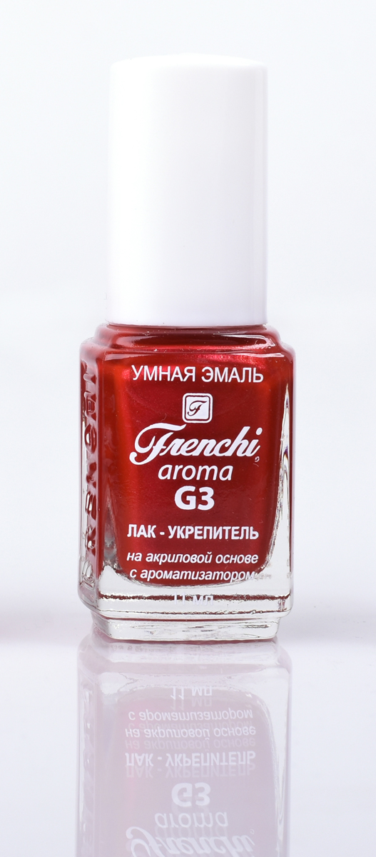 Frenchi aroma G3 Лак-укрепитель на акриловой основе № 40, 11 млSC-FM20104 Frenchi aroma G3 Лак-укрепитель на акриловой основе № 40, 11 млSC-FM20104Лак на акриловой основе Frenchi G3 – это стойкость и безупречность Вашего маникюра в течение 7 дней.Лак на акриловой основе – это идеальный вариант для деловой женщины, в нашем современном мире, что позволяетженщине тратить меньше времени на посещение салоновкрасоты.
