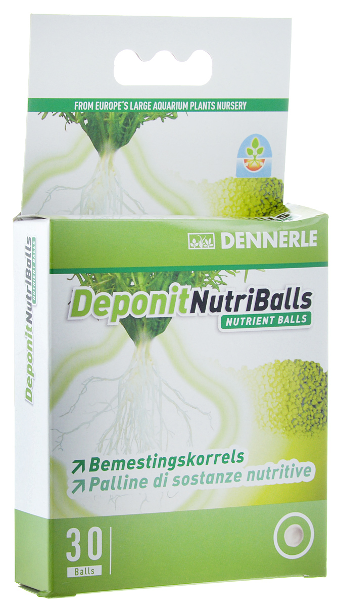 Удобрение для аквариумных растений Dennerle Deponit NutriBalls, в виде шариков, 30 штDEN4559 Удобрение для аквариумных растений Dennerle Deponit NutriBalls, в виде шариков, 30 штDEN4559Корневое удобрение для аквариумных растений Dennerle Deponit NutriBalls в виде шариков. - Запас питательных веществ для всех корневых аквариумных растений. - Идеально для новых растений и как вспомогательное удобрение.- Содержит железо и важные микроэлементы. - Усиливает рост растений от корней.Дозировка: углубите в грунт около корней от 1 до 4 шариков в зависимости от размера растения. Достаточно на 6-12 месяцев. Вес: 84 г. Количество: 30 шт.Товар сертифицирован.