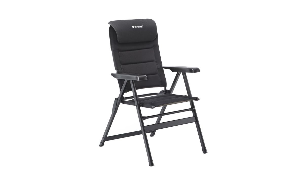 Кресло складное Outwell Kenai, цвет: черный, 63 х 75 х 124 см410047 Кресло складное Outwell Kenai, цвет: черный, 63 х 75 х 124 см410047Кресло складное Outwell Kenai отлично подойдет для отдыха на природе или даче. Каркас из прочного металла и высококачественный износостойкий текстиль являются основой надежной эксплуатации изделия. Водоотталкивающие материалы под тканью предотвращают впитывание воды в поролоновую обивку при попадании дождя. Кресло оснащено пластиковыми подлокотниками. На ножках имеются пластиковые накладки, не царапающие поверхность.
