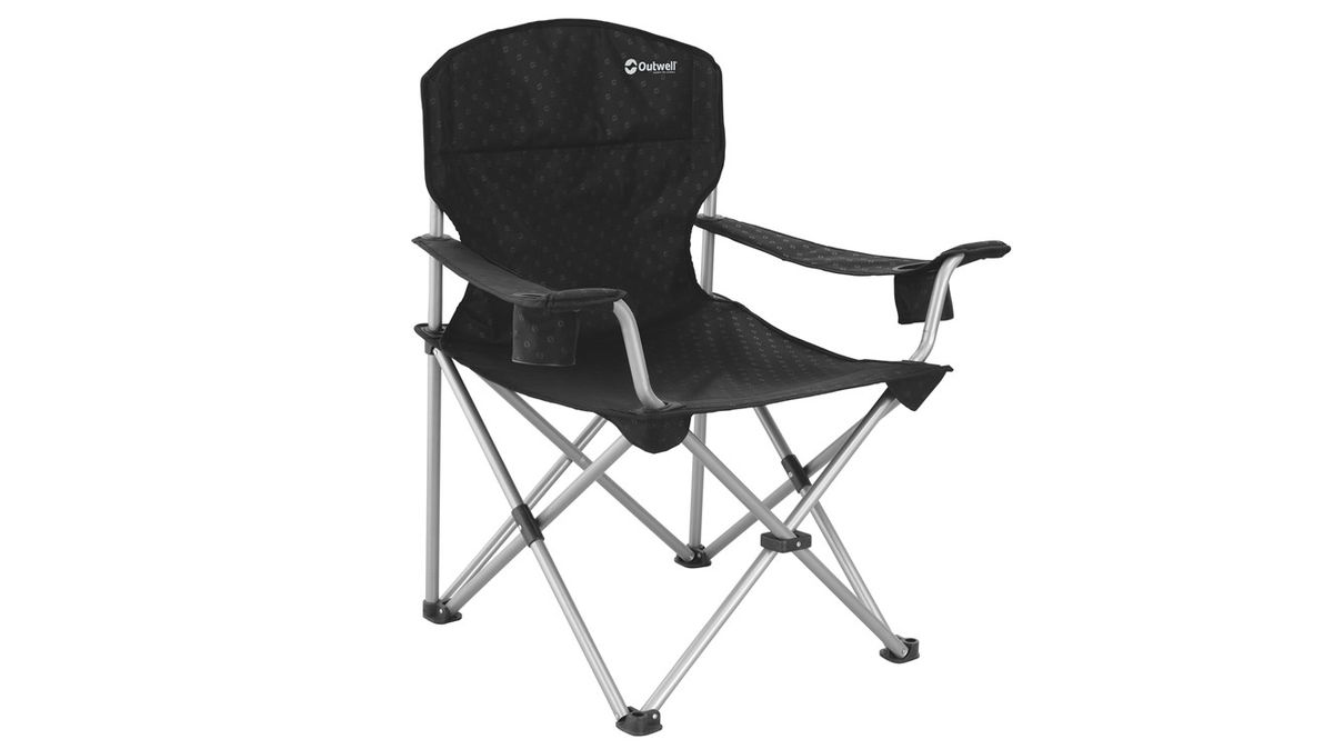 Кресло складное Outwell Catamarca Arm Chair, цвет: черный, 90 х 62 х 96 см470048 Кресло складное Outwell Catamarca Arm Chair, цвет: черный, 90 х 62 х 96 см470048Кресло складное Outwell Catamarca Arm Chair имеет изящный дизайн со стильным рисунком ткани в современных цветах. Каркас изделия выполнен из прочного металла с порошковым покрытием. Подлокотники выполнены из прочного текстиля. На одном из подлокотников имеется небольшой подстаканник.В сложенном виде кресло занимает мало места.